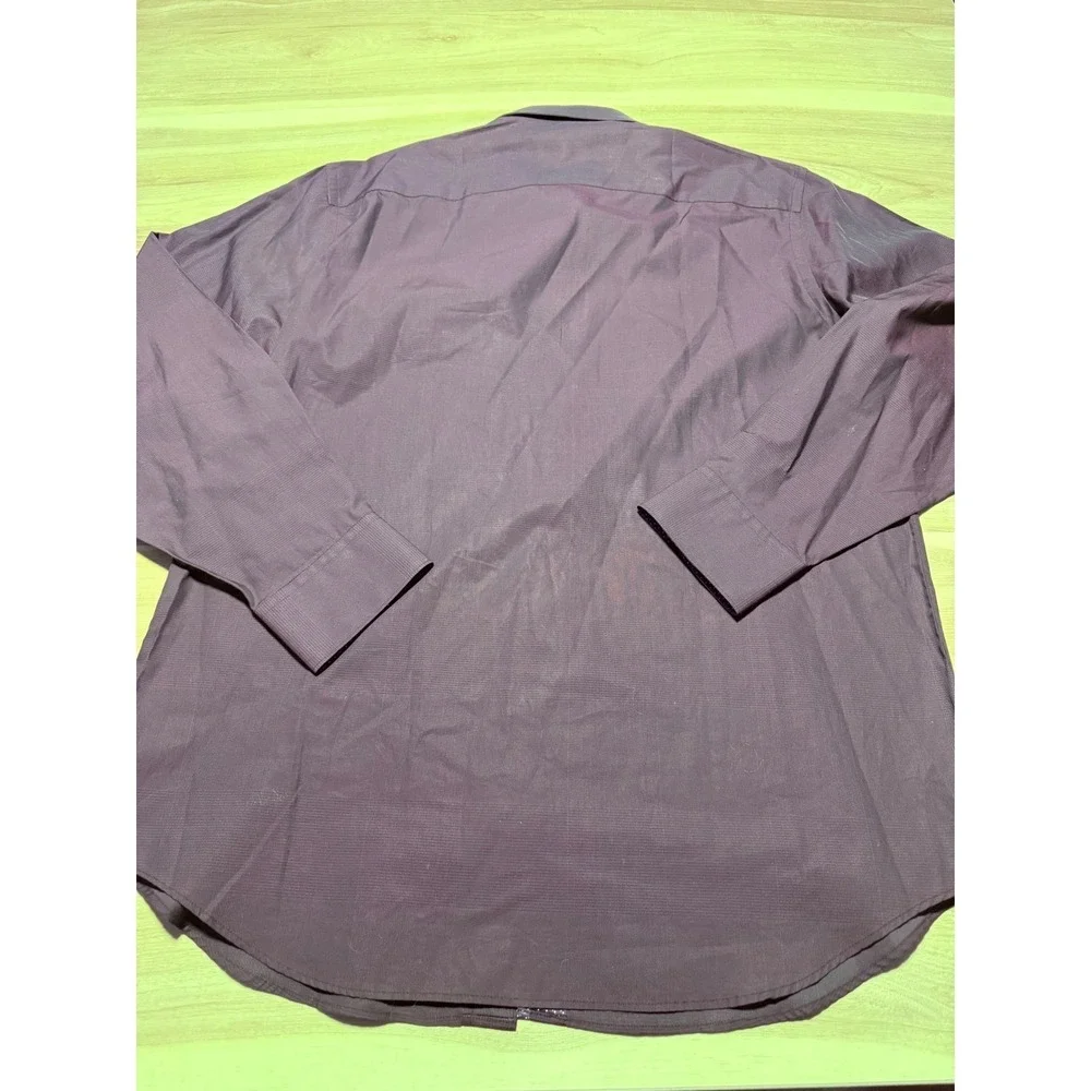 Bugatchi Button Down Shirt Mens XL Purple Classic Fit Long Sleeve Textured Forma
